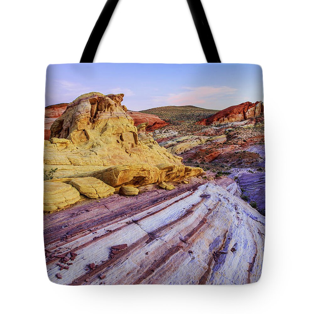 Candy Cane Desert Tote Bag featuring the photograph Candy Cane Desert by Chad Dutson