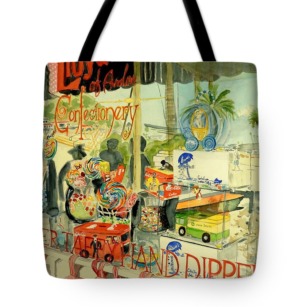 Reflections Tote Bag featuring the painting Candy View by Sonia Mocnik