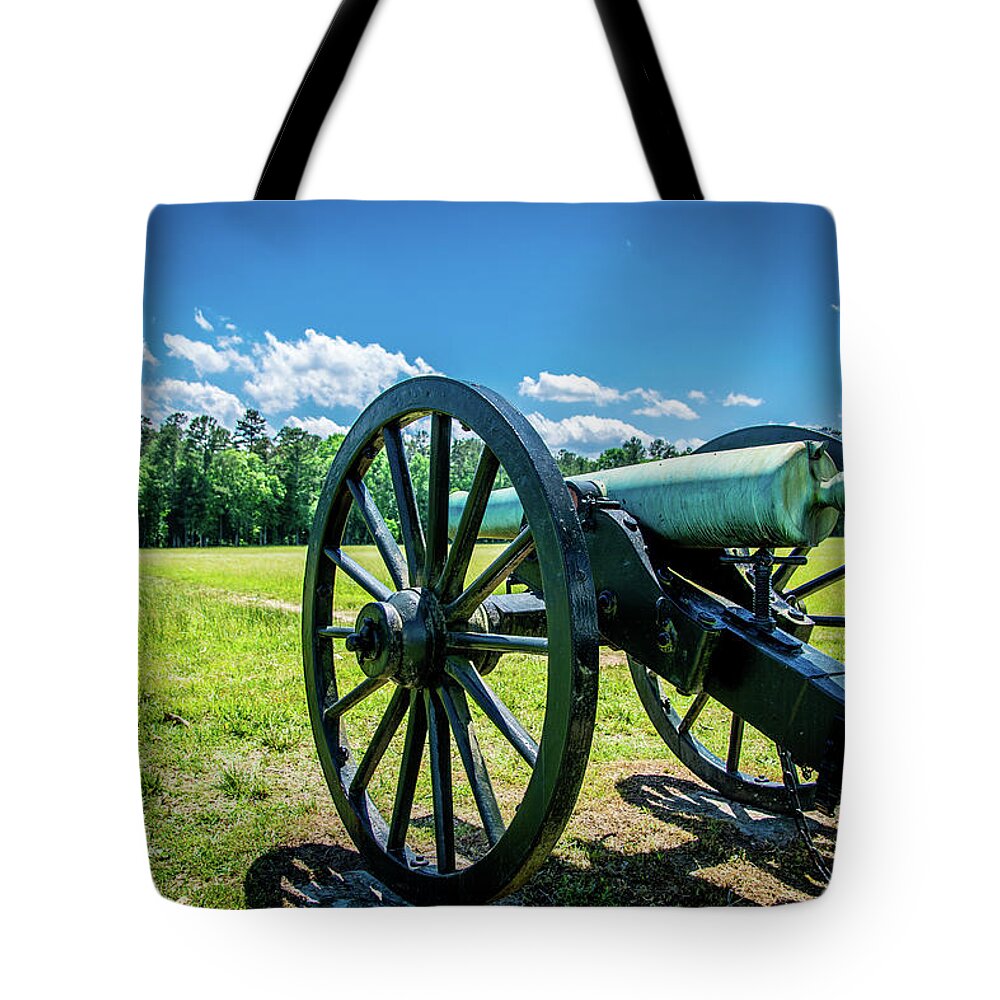 Cannon Tote Bag featuring the photograph Cannon by James L Bartlett