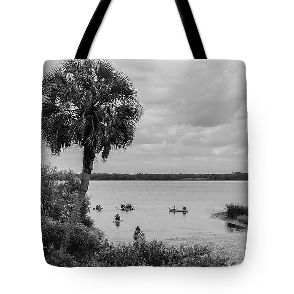 Photo For Sale Tote Bag featuring the photograph Canoes on Upper Lake by Robert Wilder Jr