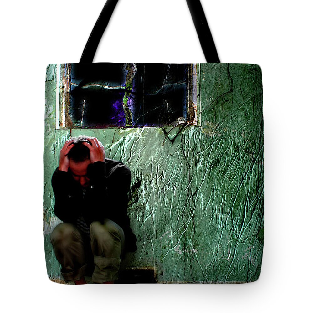 Self Portrait Tote Bag featuring the photograph Can't Escape the Madness by Gray Artus