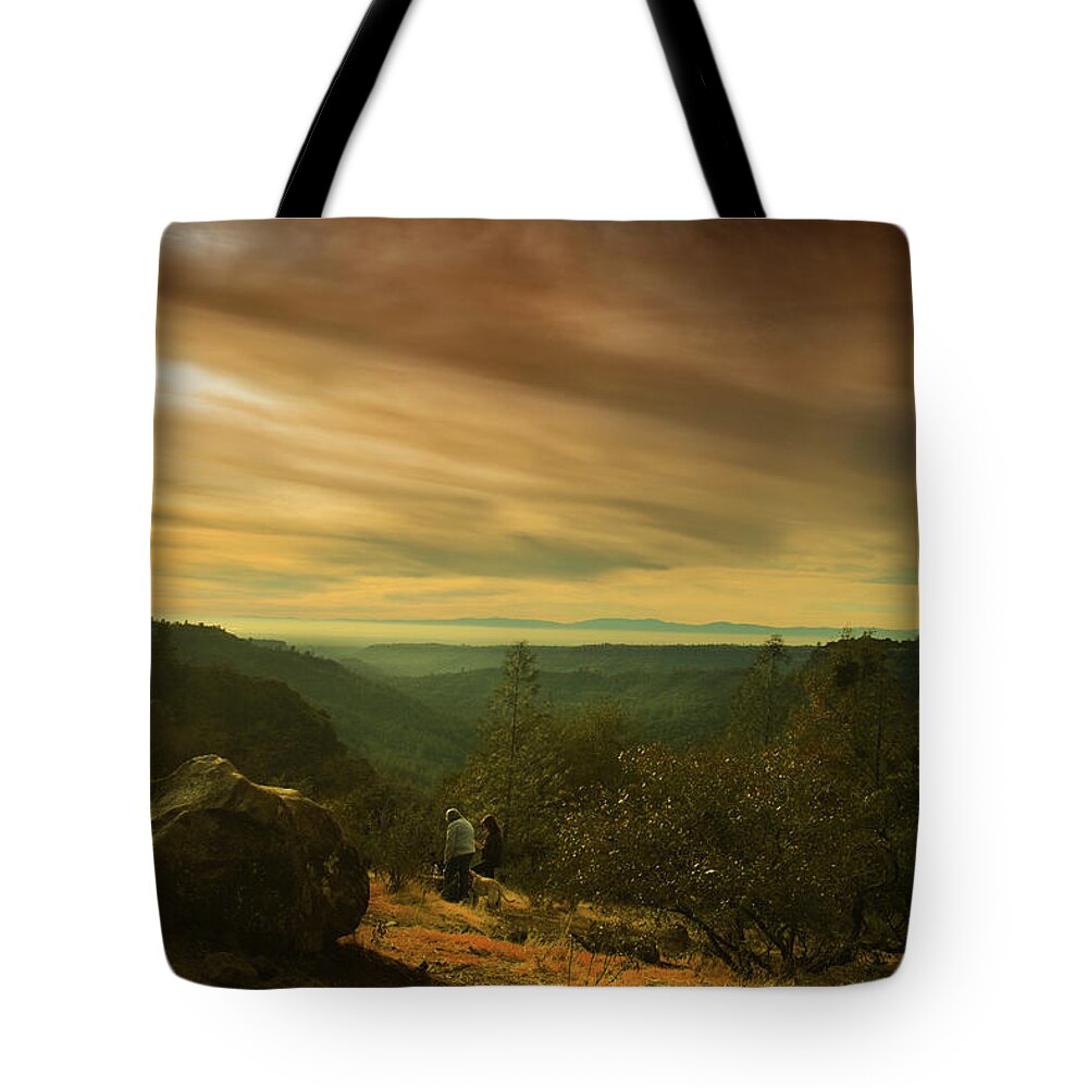 Hiking Tote Bag featuring the photograph Canyon Trail at Sunset by Frank Wilson