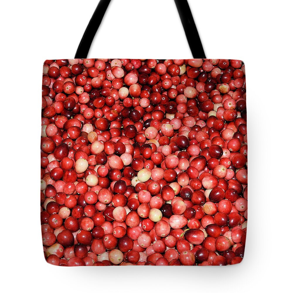Food Tote Bag featuring the photograph Cape Cod Cranberries by Charles HALL