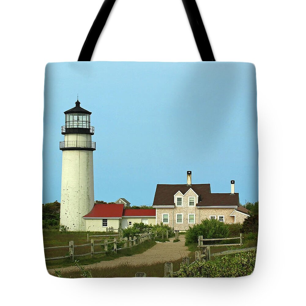 Highland Lighthouse Tote Bag featuring the photograph Cape Cod Highland Lighthouse by Juergen Roth