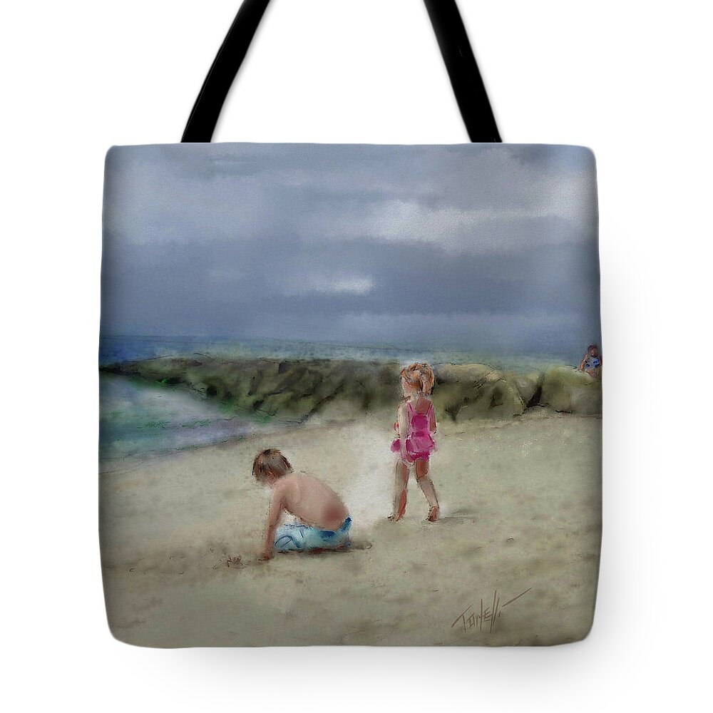 Grand Tote Bag featuring the painting Cape Cod Vacation by Mark Tonelli