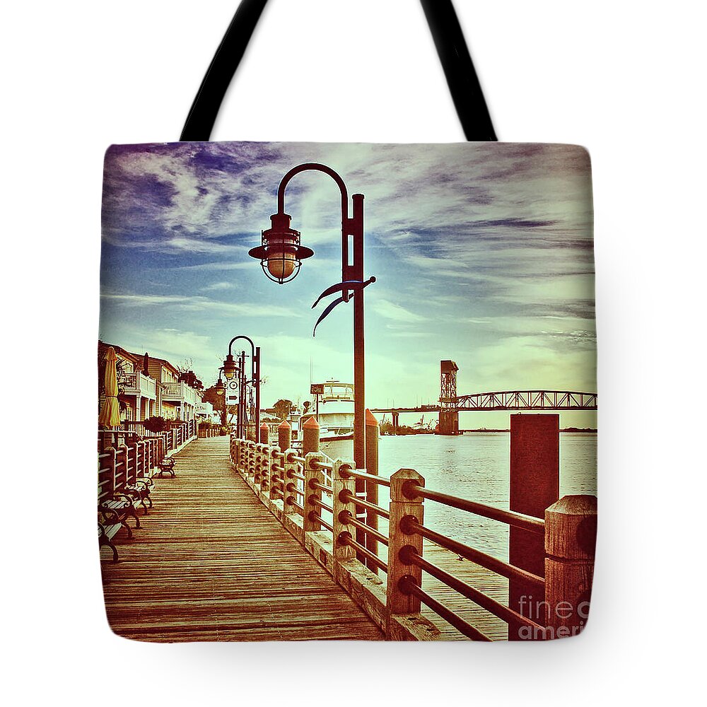 Cape Fear River Tote Bag featuring the photograph Cape Fear River Front by Phil Mancuso