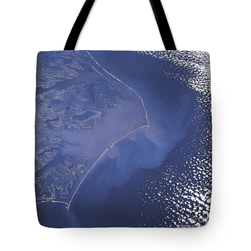 Aerial Tote Bag featuring the photograph Cape Hatteras Islands Seen From Space by Science Source
