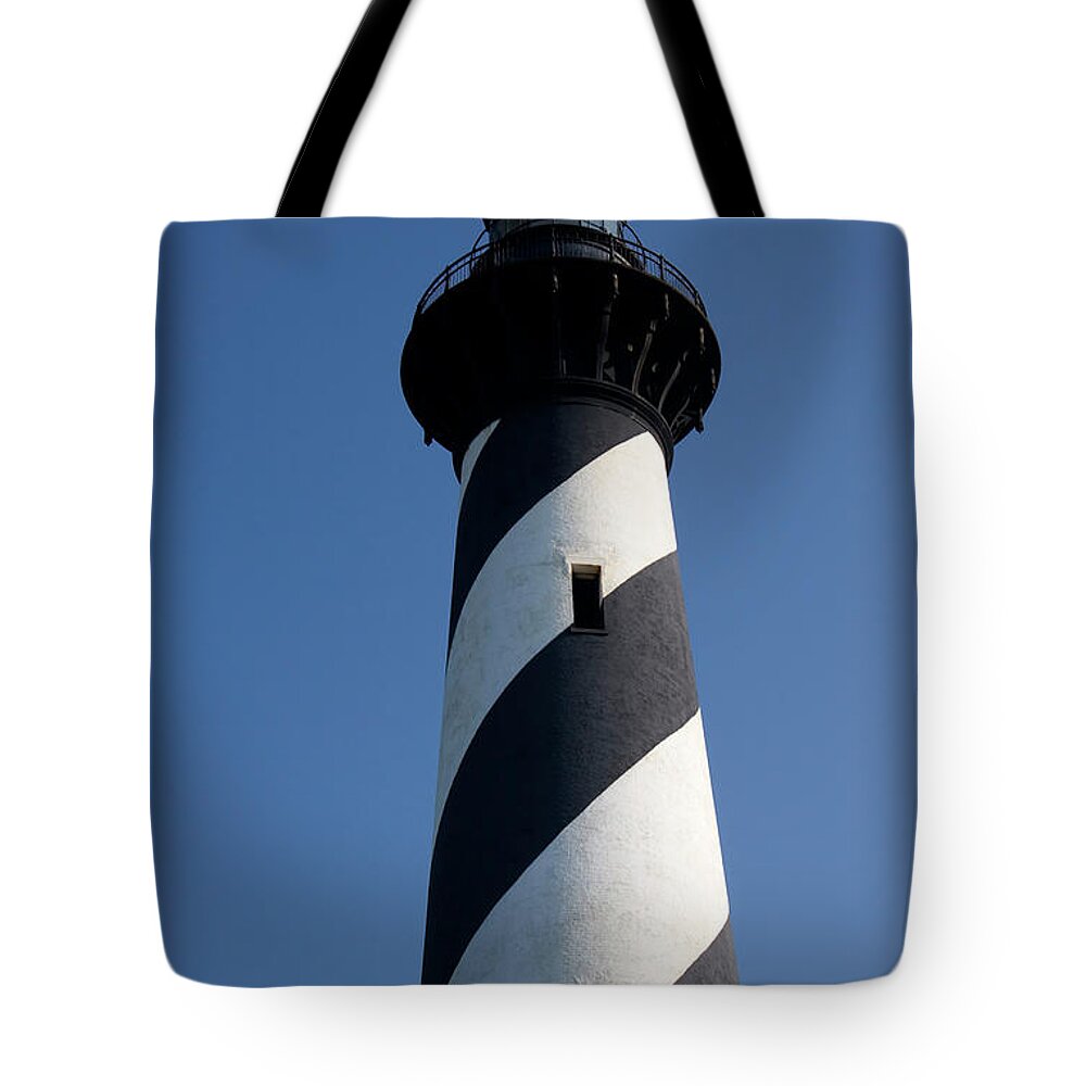 Cape Hatteras Tote Bag featuring the photograph Cape Hatteras Tower Top by Jill Lang