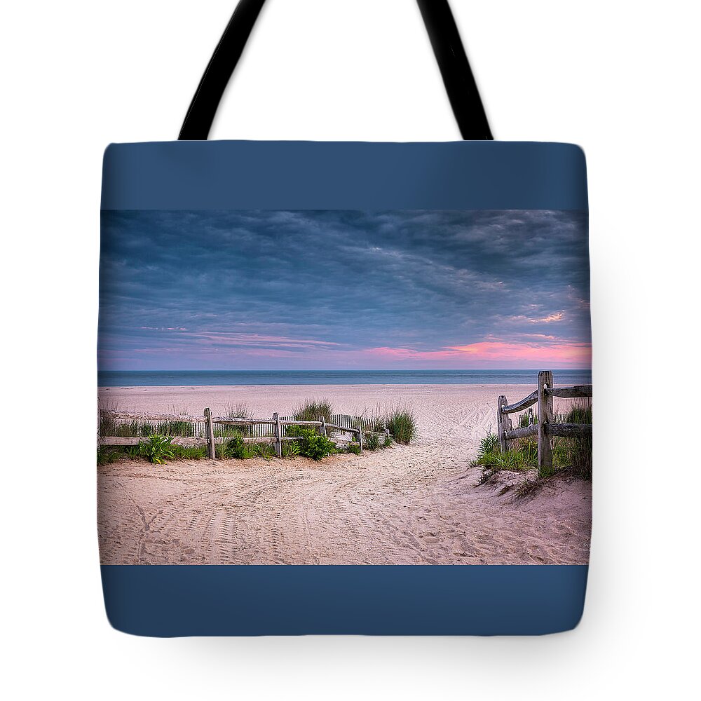 Cape May Tote Bag featuring the photograph Cape May Beach Entrance by Scott Reyes
