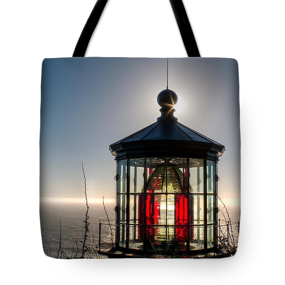 Cape Meares Tote Bag featuring the photograph Cape Meares Light by Kristina Rinell