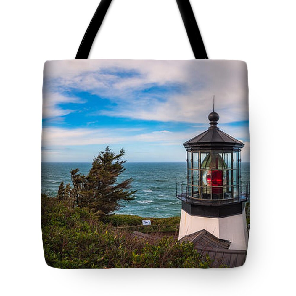 Oregon Tote Bag featuring the photograph Cape Meares Lighthouse by Darren White