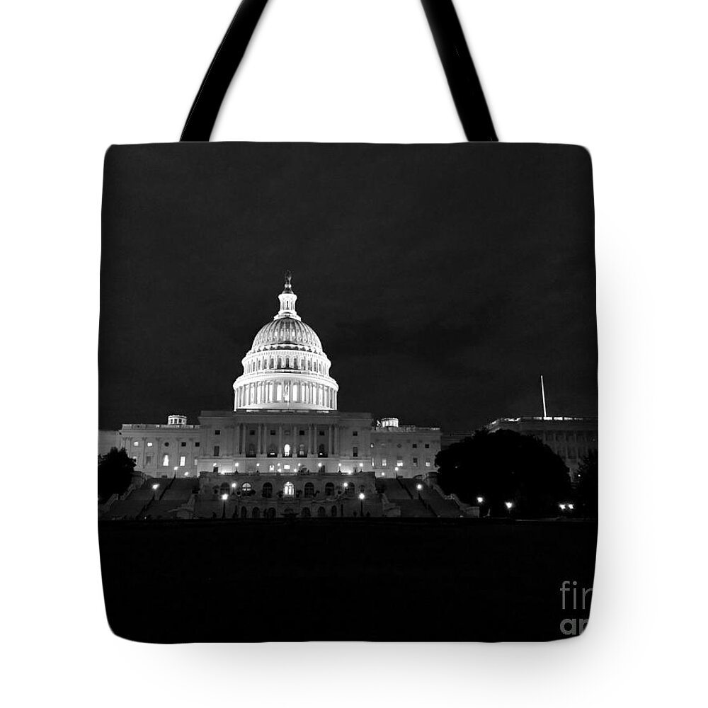 Dc Tote Bag featuring the photograph Capital Moon by Dennis Richardson