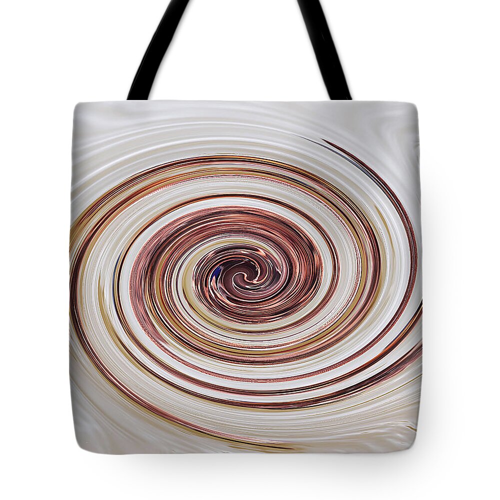 Abstract Tote Bag featuring the digital art Cappucchino Whip by Gill Billington