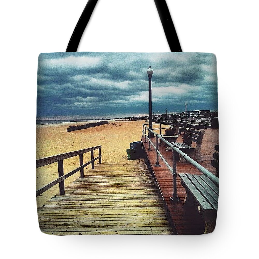 Jersey Shore Tote Bag featuring the photograph Captivating Clouds by Lauren Fitzpatrick
