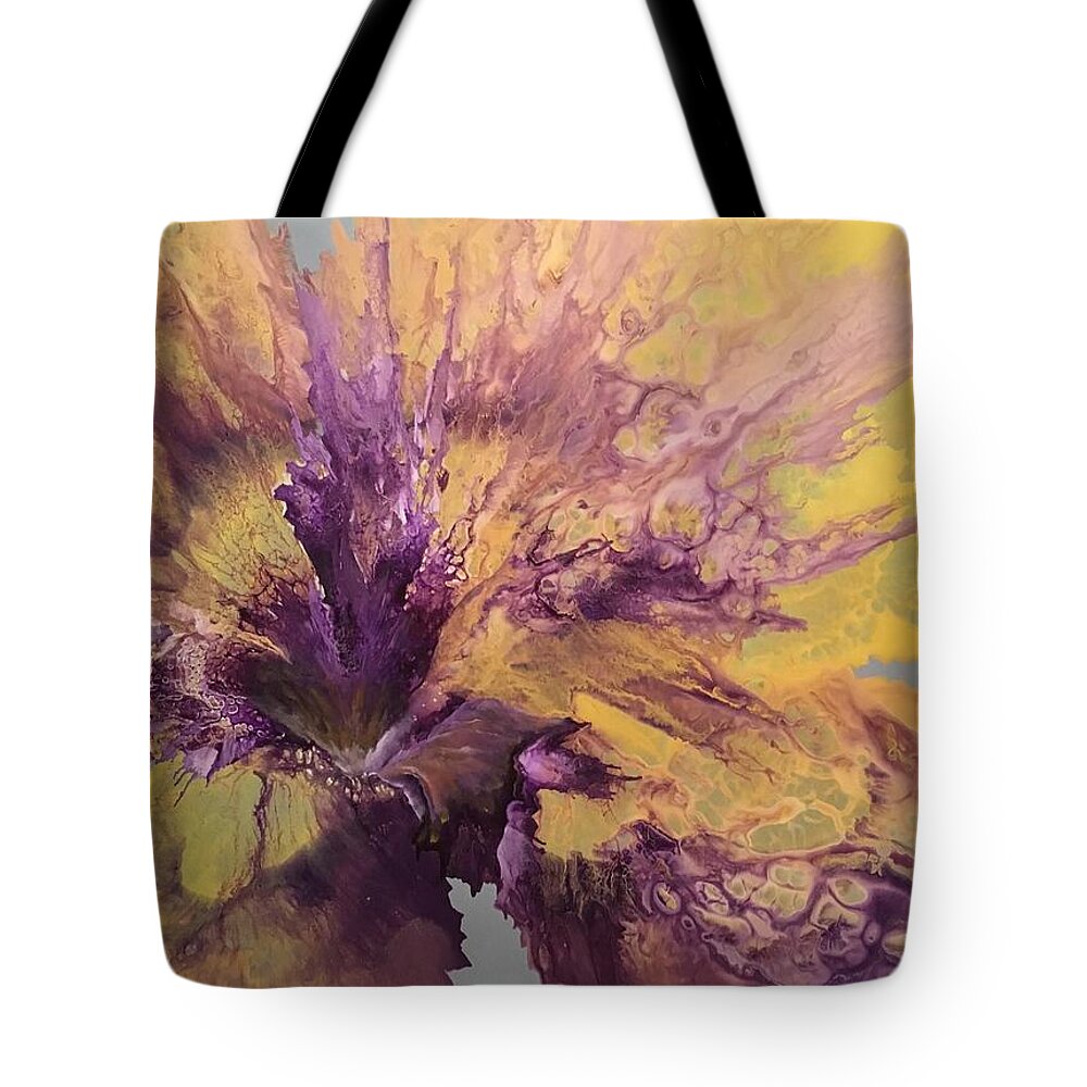 Abstract Tote Bag featuring the painting Captivating by Soraya Silvestri
