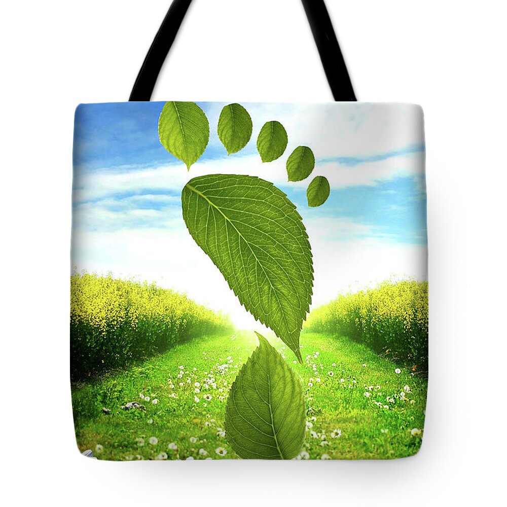 Leaves Tote Bag featuring the photograph Carbon Footprint - Doc Braham - All Rights Reserved by Doc Braham