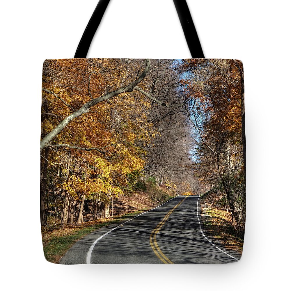 Autumn Tote Bag featuring the photograph Carefree Highway by Jim Hill