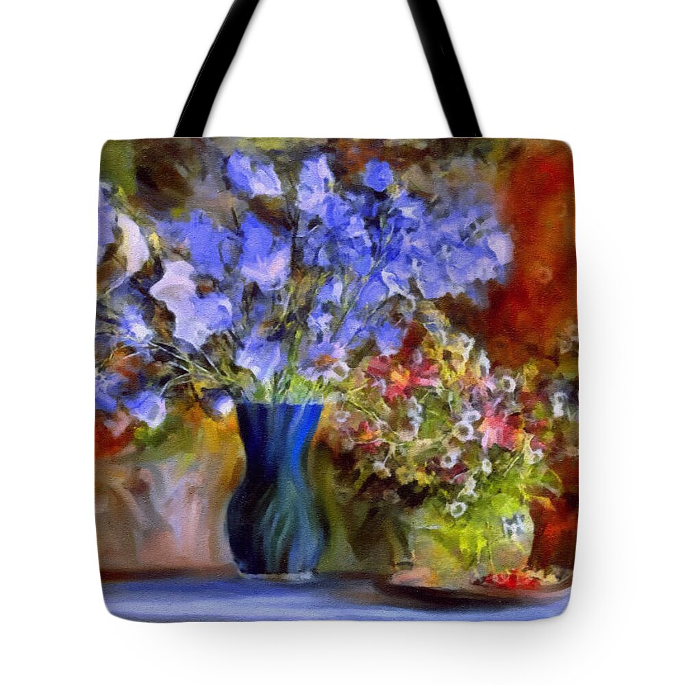 Still Life Tote Bag featuring the painting Caress Of Spring - Impressionism by Georgiana Romanovna