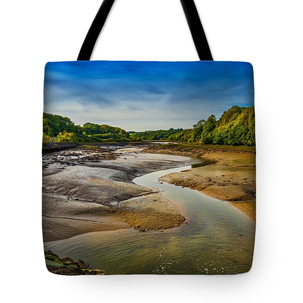 Wales Tote Bag featuring the photograph Carew River Estuary by Mark Llewellyn