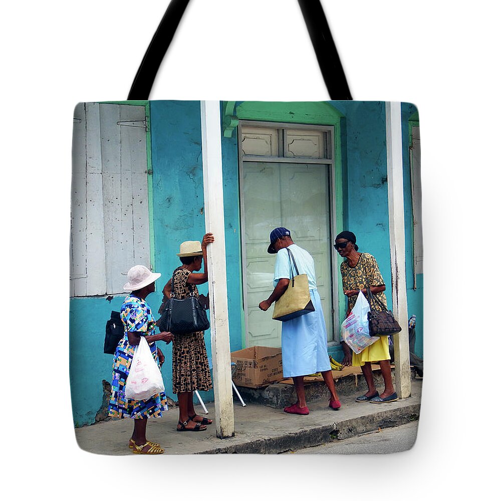 Barbados Tote Bag featuring the photograph Caribbean Blue, Speightstown, Barbados by Kurt Van Wagner