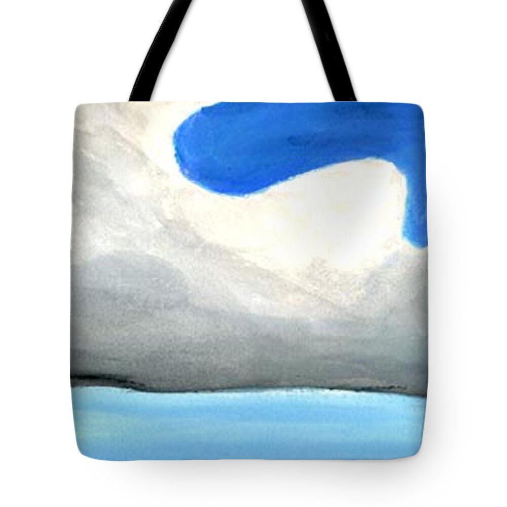 Cloudscape Tote Bag featuring the painting Caribbean Trade Winds by Dick Sauer