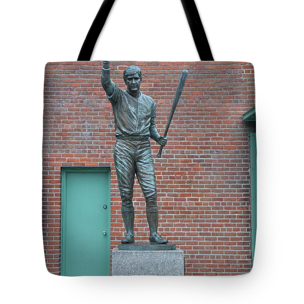 Carl Tote Bag featuring the photograph Carl Yastrzemski - Fenway Park by Bill Cannon