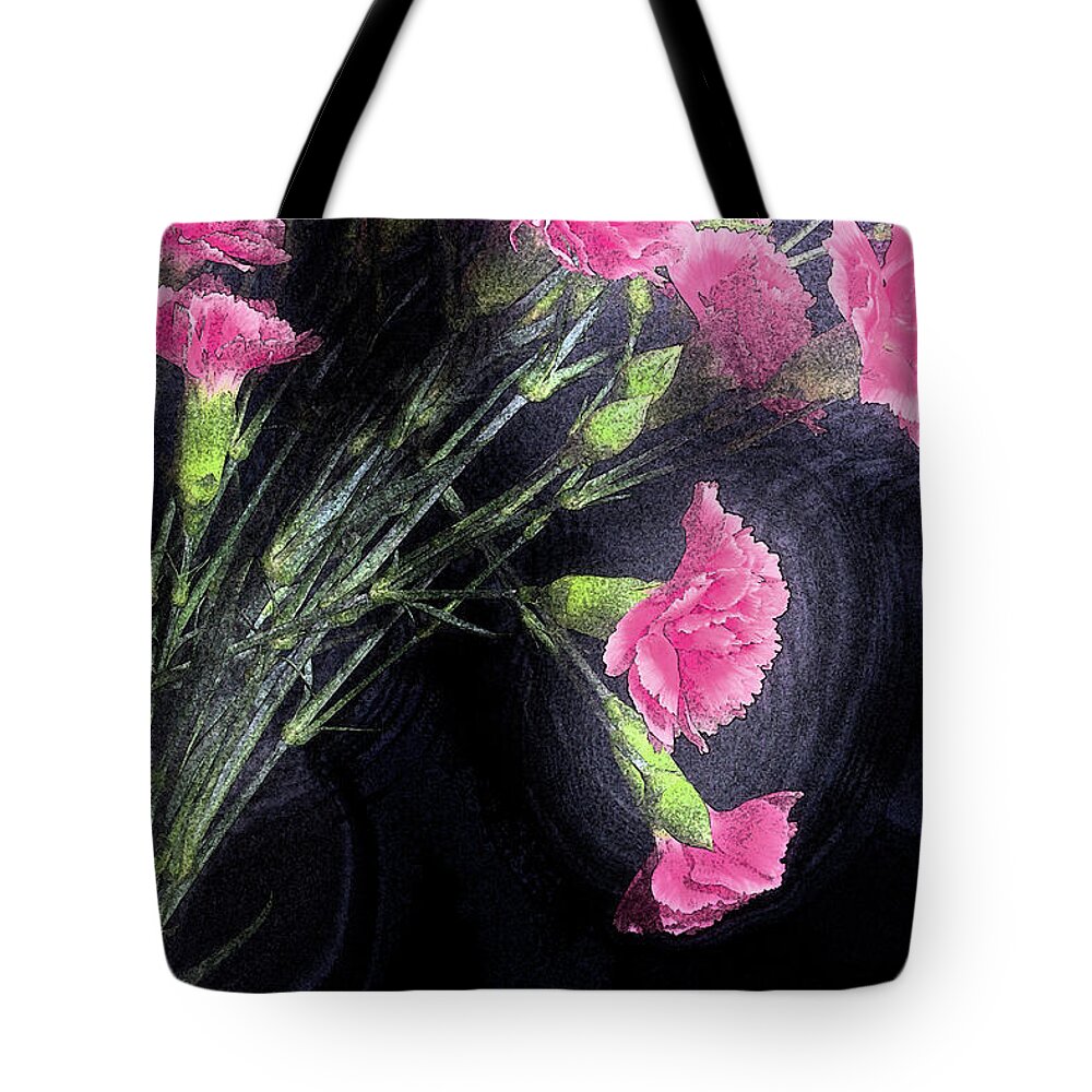 Carnations Tote Bag featuring the photograph Carnations by Mike Eingle