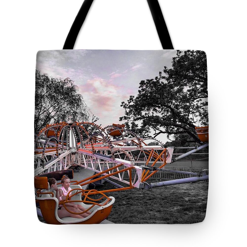 Carnival Tote Bag featuring the photograph Carnival Ride by Chris Montcalmo