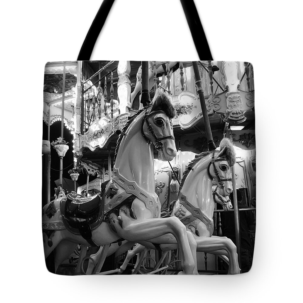 Carousel Tote Bag featuring the photograph Carousel Horses No.2 by Tammy Wetzel