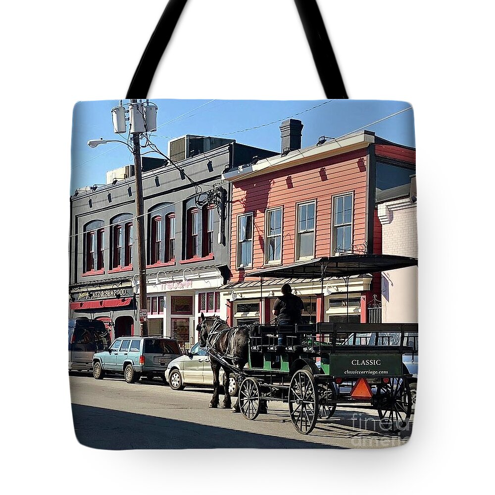 Carriage Tote Bag featuring the photograph Carriage by Flavia Westerwelle