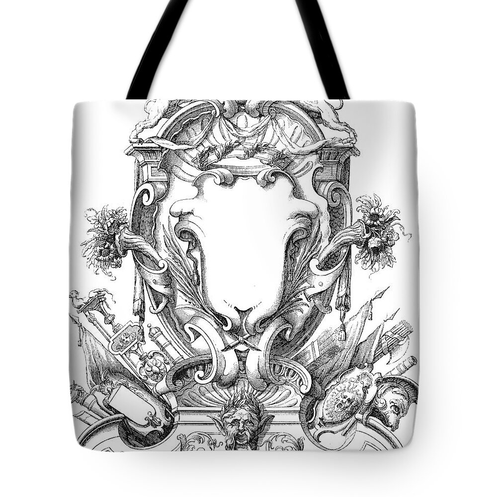 18th Century Tote Bag featuring the photograph Cartouches, 18th Century by Granger