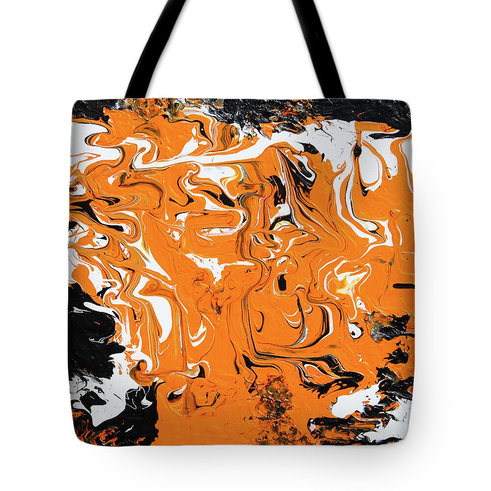 Fusionart Tote Bag featuring the painting Carving Pumpkins by Ralph White