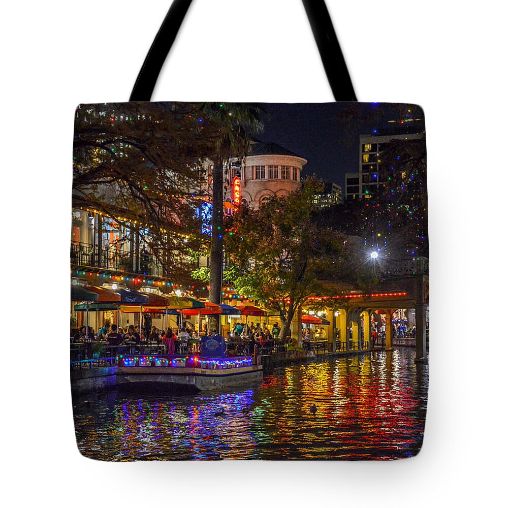 Tx Tote Bag featuring the photograph Casa Rio Lights by David Meznarich
