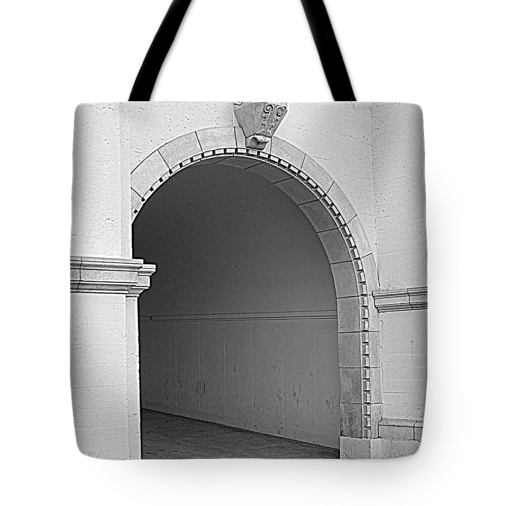 Catalina Tote Bag featuring the photograph Casino Doorway by Pamela Newcomb