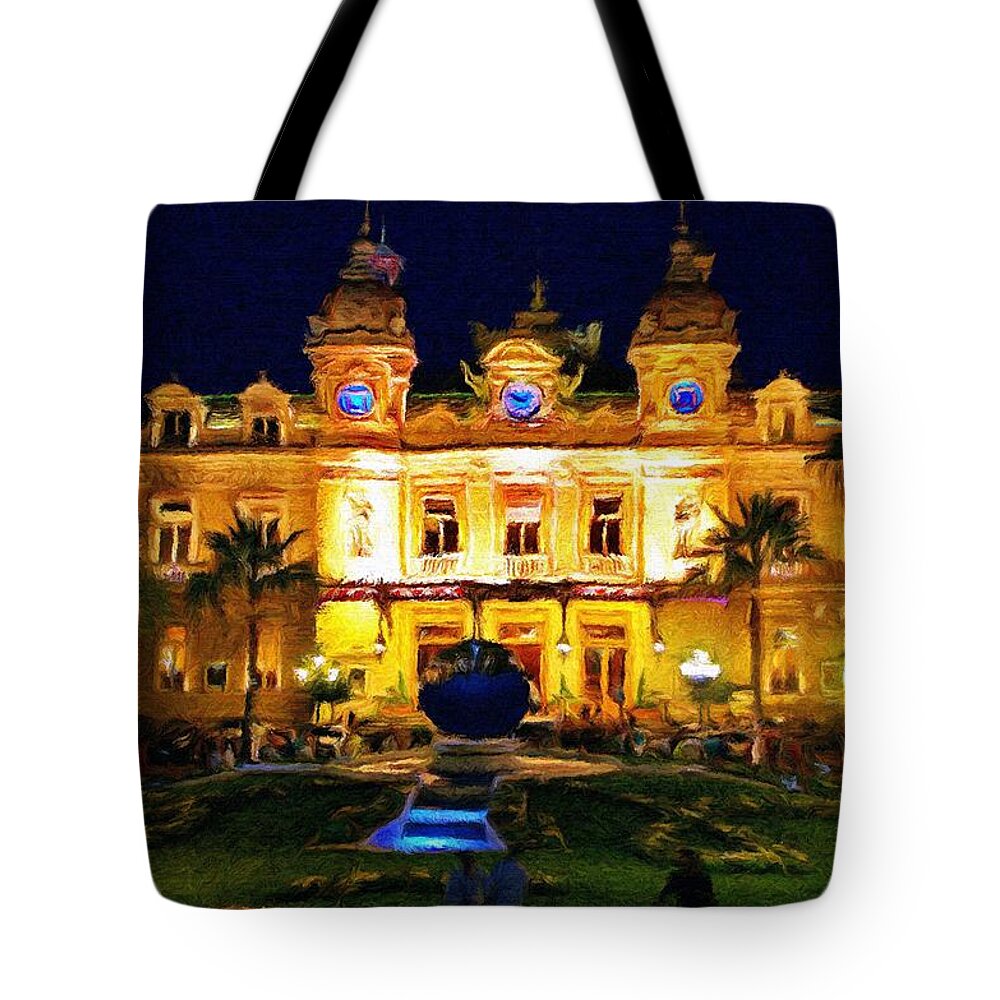 Casino Tote Bag featuring the painting Casino Monte Carlo by Jeffrey Kolker