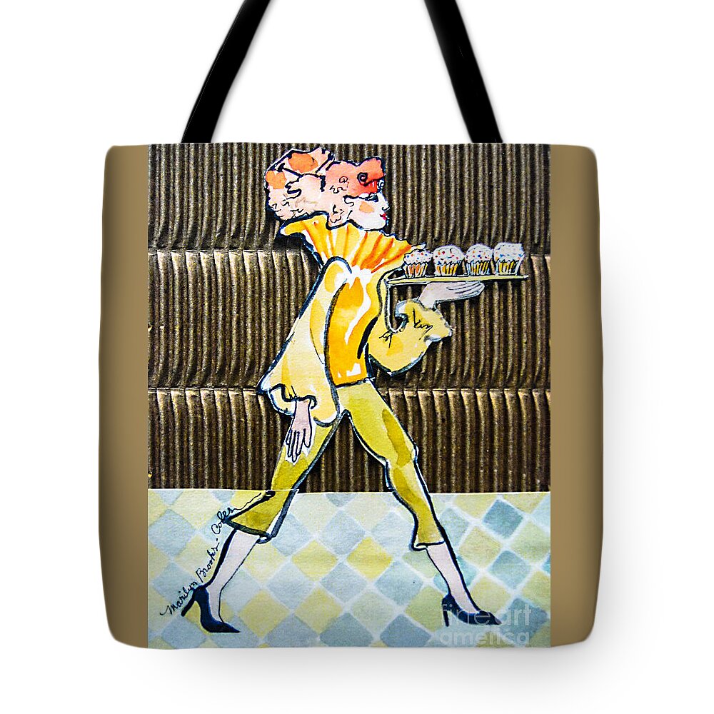 Cupcake Tote Bag featuring the painting Cassandra by Marilyn Brooks