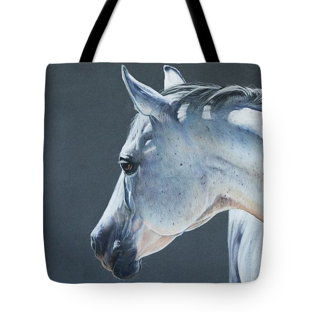 Cassi''s Mare Tote Bag featuring the pastel Cassi's Mare by Joni Beinborn