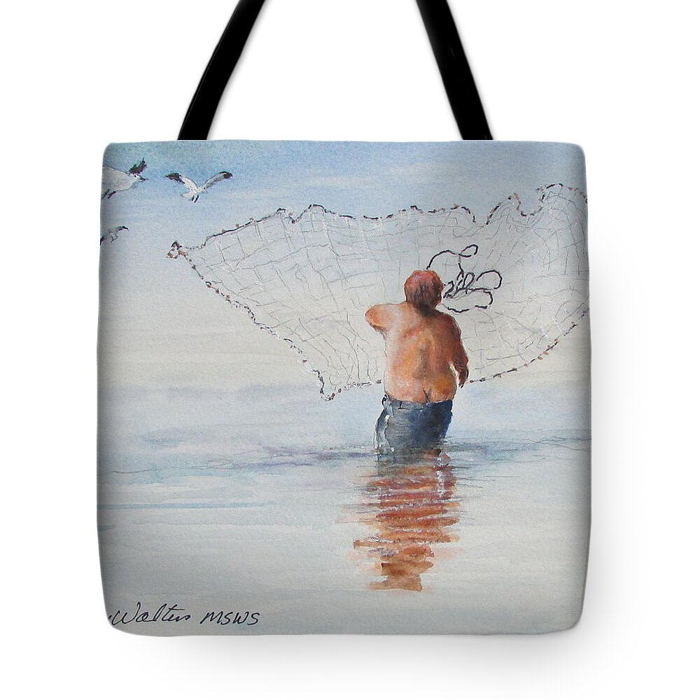 Cast Net Fishing Tote Bag by Bobby Walters - Pixels