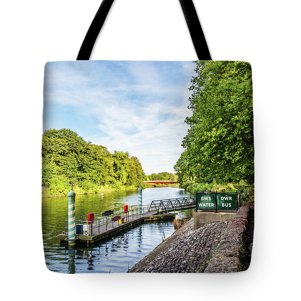 Water Bus Stop Tote Bag featuring the photograph Castle Water Bus Stop 2 by Steve Purnell