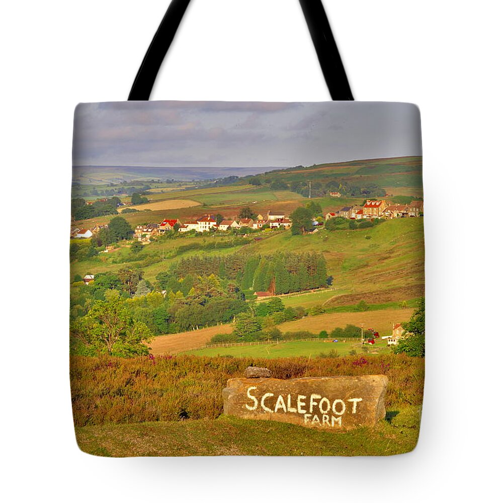 North York Moors Tote Bag featuring the photograph Castleton North Yorkshire Moors by Martyn Arnold
