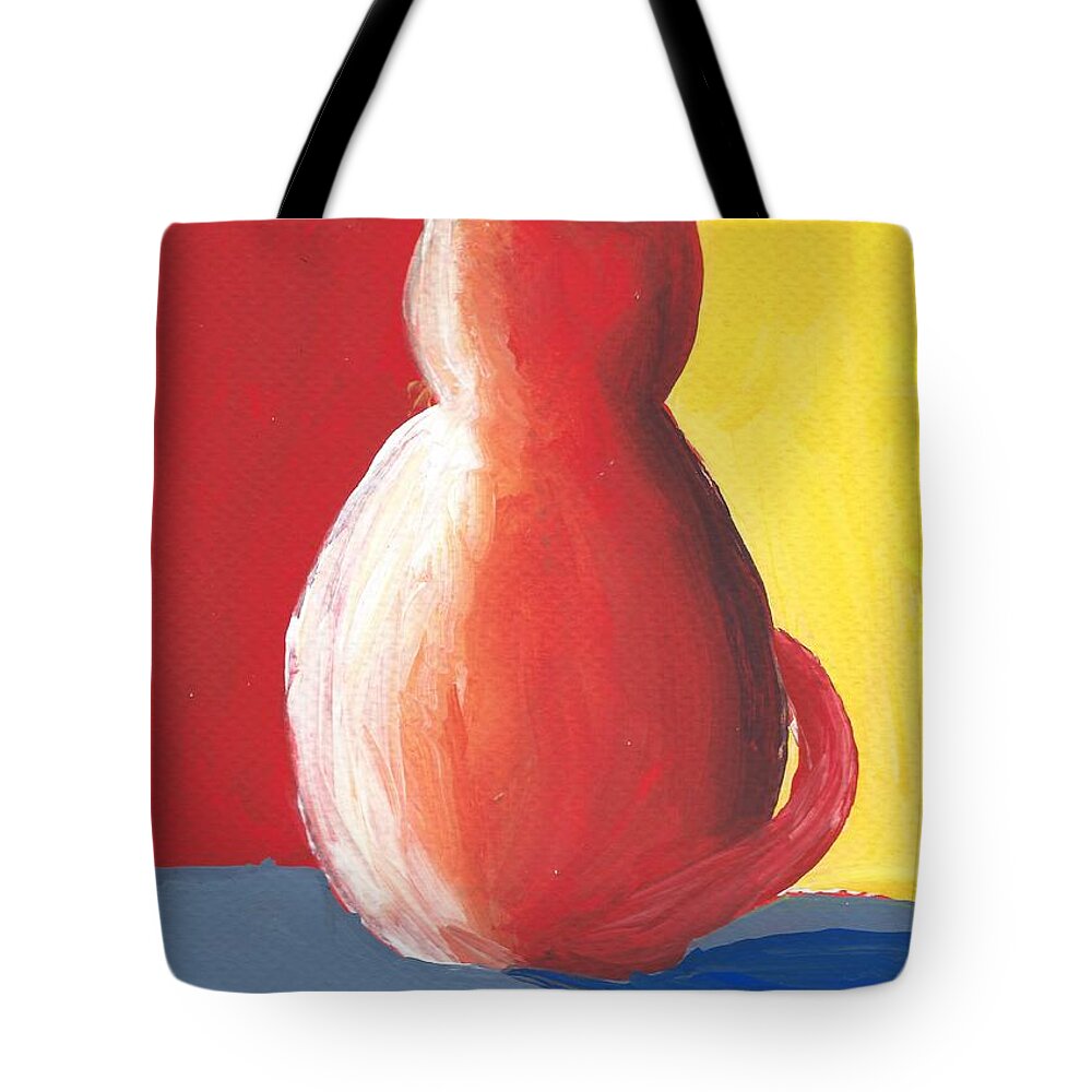 Abstract Cat Tote Bag featuring the painting Cat #2 by Elise Boam