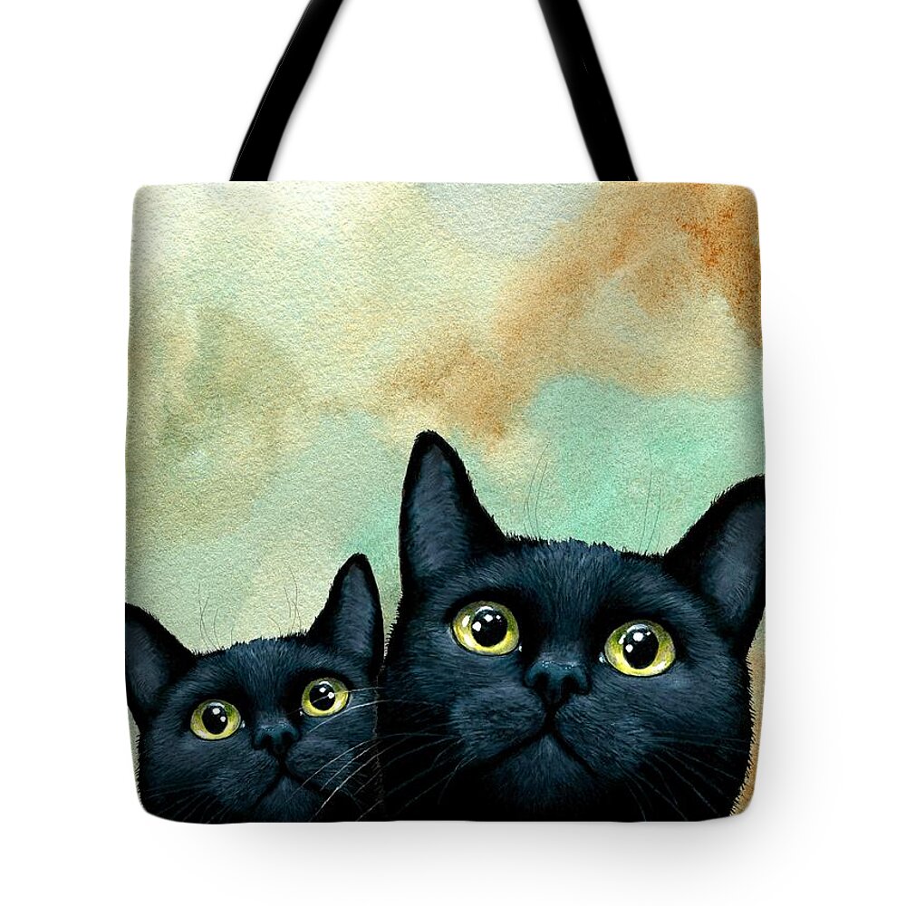 Cat Tote Bag featuring the painting Cat 607 by Lucie Dumas
