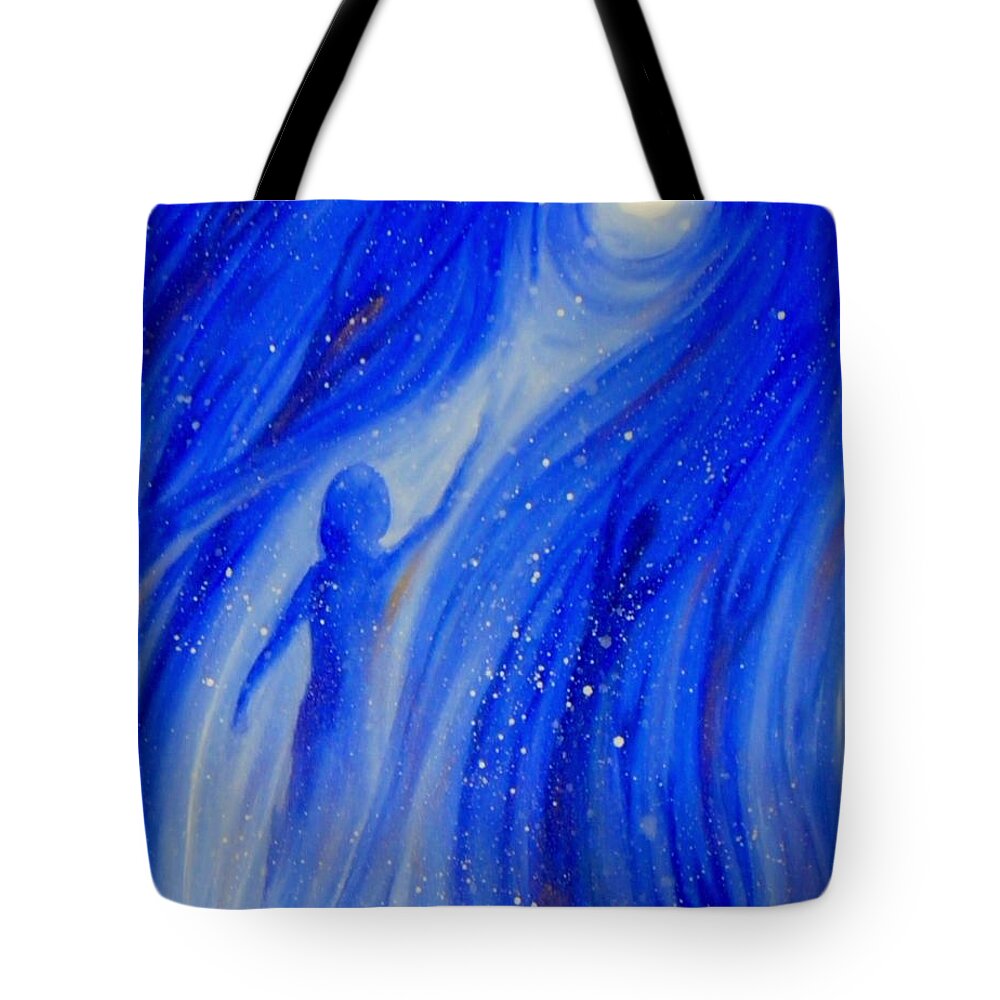 Moon Tote Bag featuring the painting Catch The Moon by Ida Eriksen