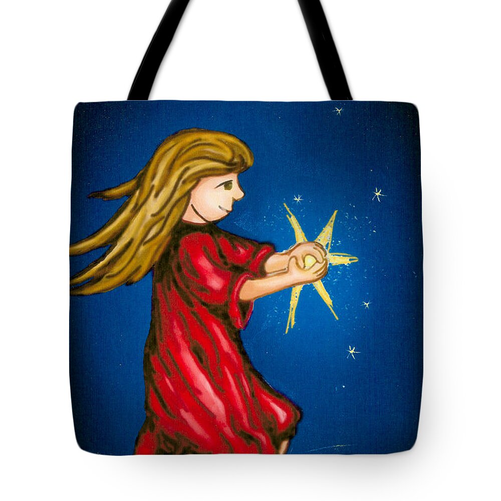 Girl Tote Bag featuring the photograph Catching MoonBeams by Jana Nielsen