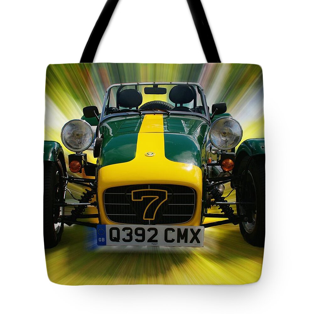 Caterham 7 Tote Bag featuring the photograph Caterham 7 by Chris Day