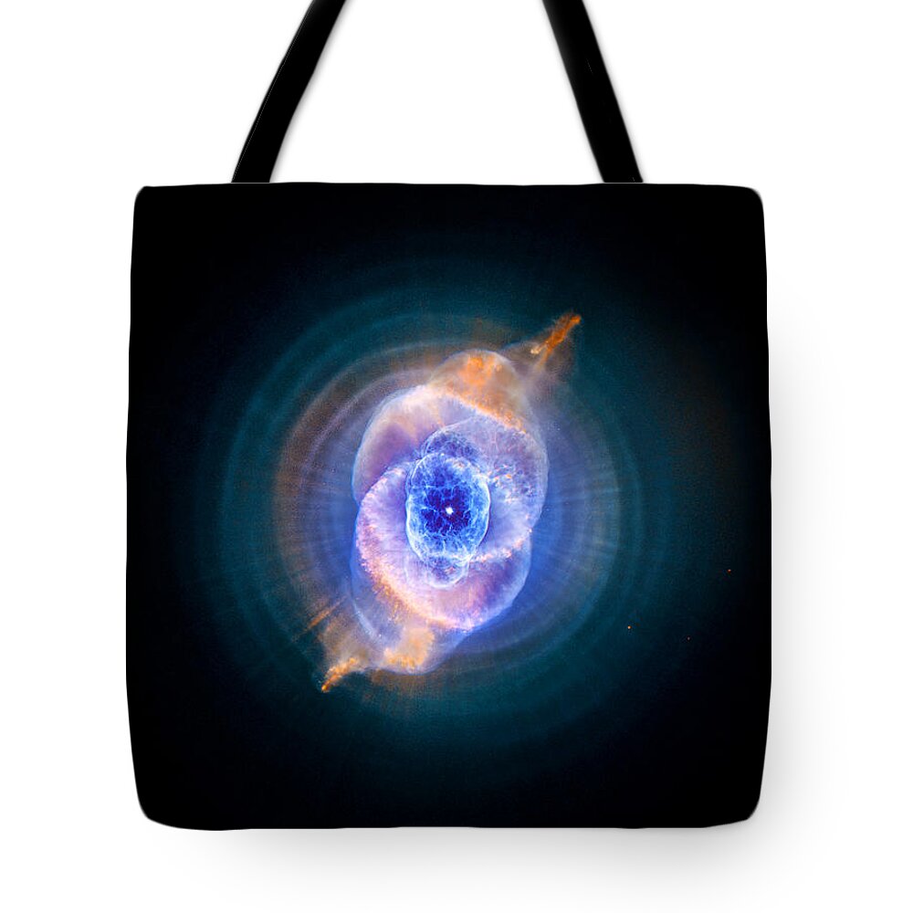 Cat's Eye Nebula Tote Bag featuring the photograph Cat's Eye Nebula Enhanced by Weston Westmoreland
