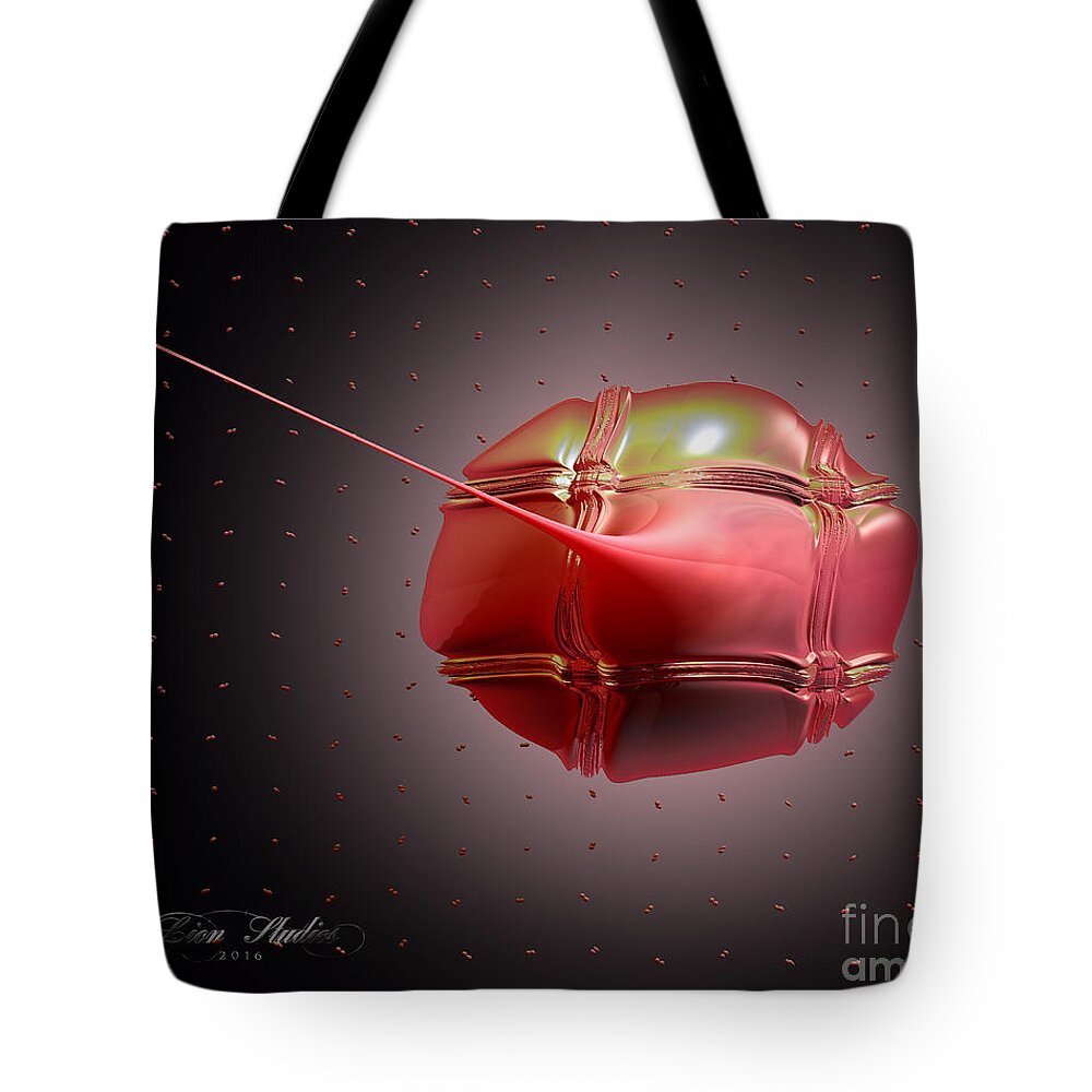 Fractal Tote Bag featuring the digital art Caught in A Net by Melissa Messick