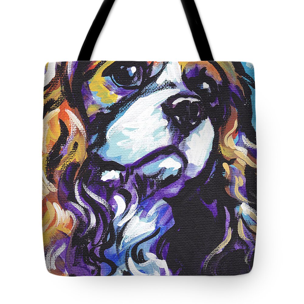 Blenheim Tote Bag featuring the painting Cavalier King Charles Spaniel by Lea S