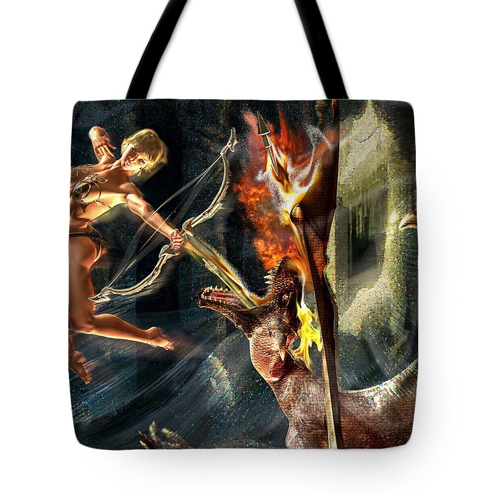 Art Dragons Tote Bag featuring the photograph Caverns of Light by Glenn Feron