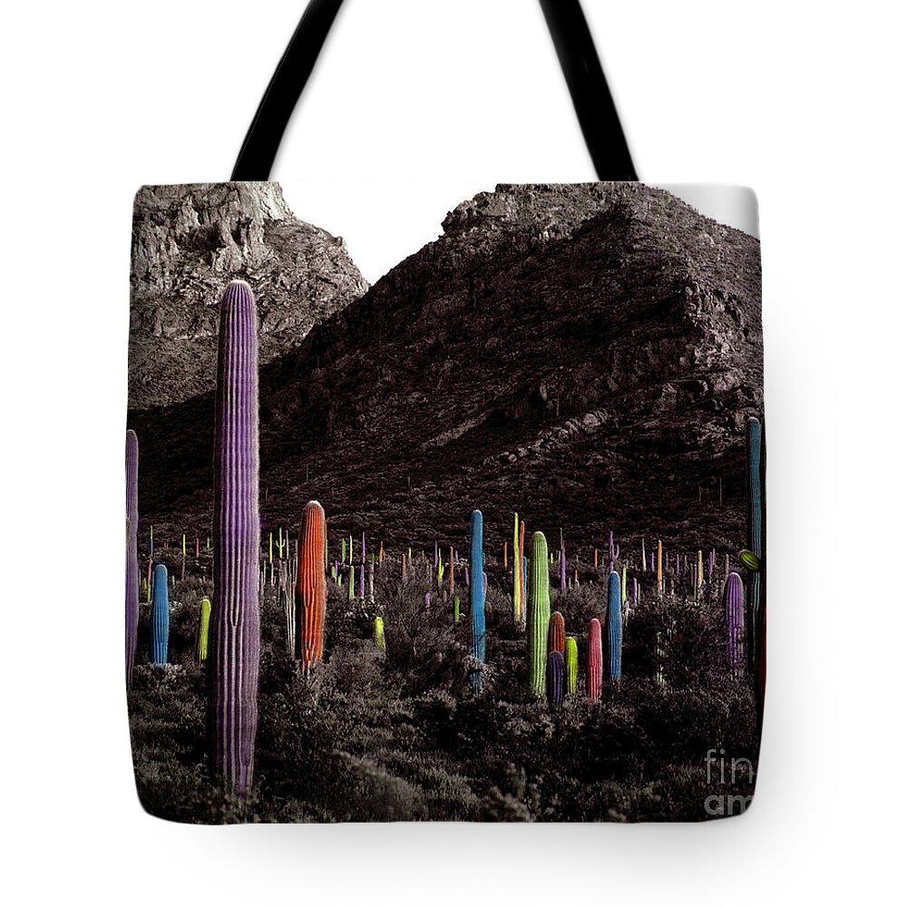  Cactus Tote Bag featuring the photograph Celebrate Diversity by Joanne West